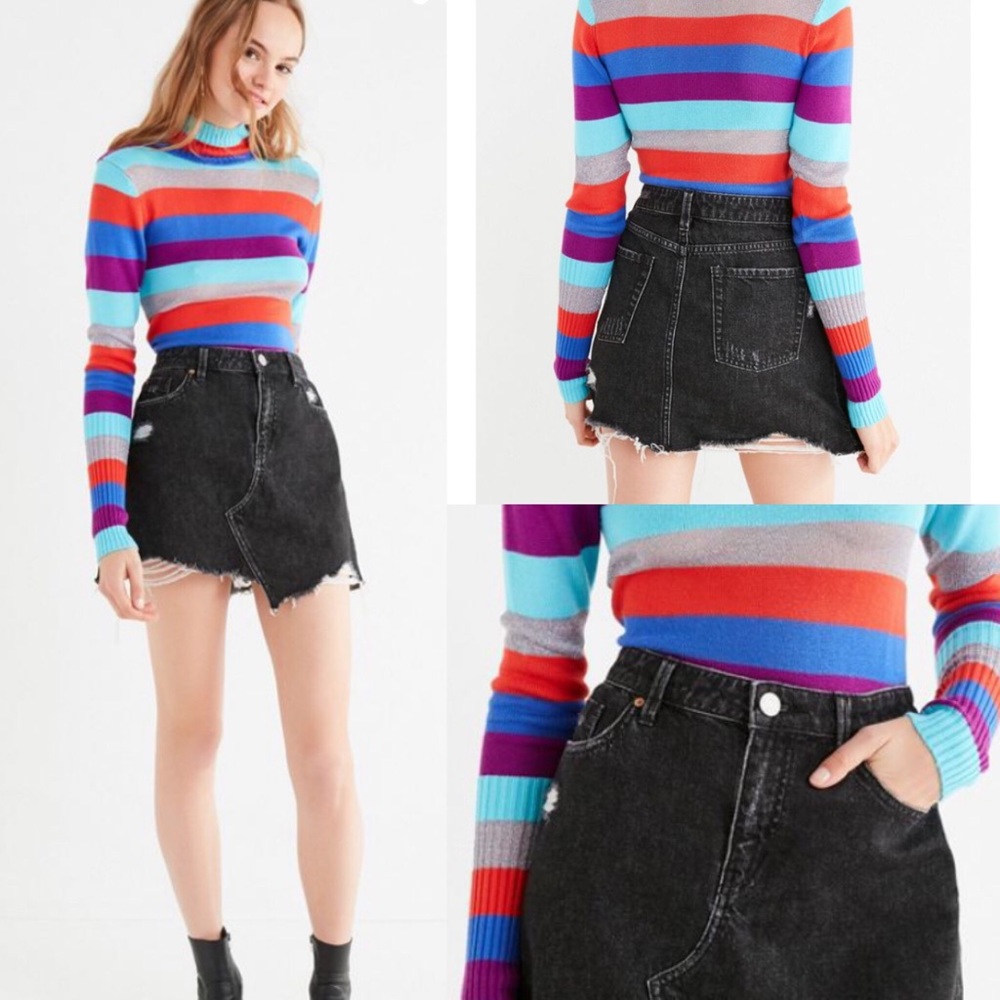 BDG Asymmetrical Denim Mini Skirt